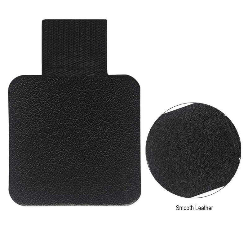 Heqishun Self-Adhesive Pen Holder with Elastic Band Loop 12 Pcs Black Leather Pencil Stylus Loop Holder for Journals, Notebooks, Planner - Image 5